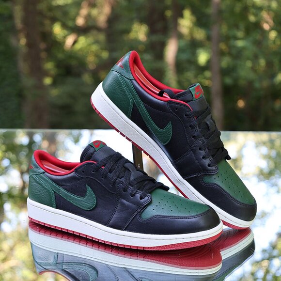 Jordan 1 Retro Low OG Black Gorge Green - Picture 3 of 14